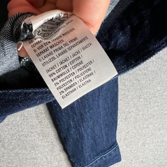 Women with Control My Wonder Denim Fitted Crop Jacket Indigo Size Medium - Picture 12 of 13